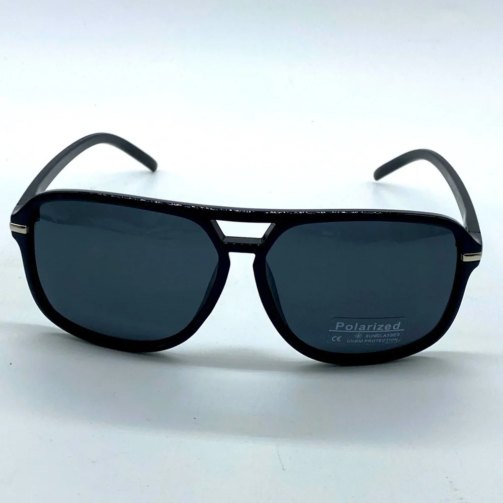 Men’s Square Lens Style Black Polarized Sunnglasses NEW